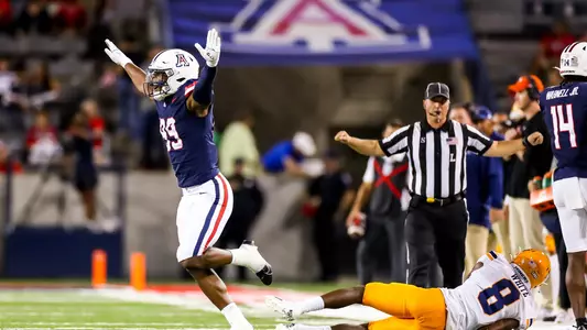 defensive lineman Russell Davis II (99) - TUCSON, ARIZ. -- Football vs UTEP at Arizona Stadium.
Sept. 16, 2023.
Photo by Rebecca Sasnett / Arizona Athletics