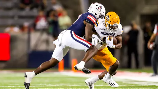 defensive back Charles Yates, Jr. (17) - TUCSON, ARIZ. -- Football vs UTEP at Arizona Stadium.
Sept. 16, 2023.
Photo by Rebecca Sasnett / Arizona Athletics
