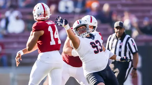 defensive lineman Jacob Kongaika (93) - Stanford, CALIF. -- Football vs Stanford at Stanford Stadium.
Sept. 23, 2023.
Photo by Rebecca Sasnett / Arizona Athletics