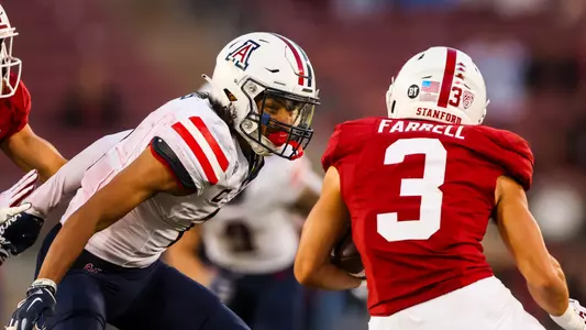 cornerback Treydan Stukes (2) - Stanford, CALIF. -- Football vs Stanford at Stanford Stadium.
Sept. 23, 2023.
Photo by Rebecca Sasnett / Arizona Athletics
