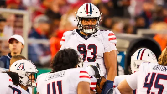 defensive lineman Jacob Kongaika (93) - Stanford, CALIF. -- Football vs Stanford at Stanford Stadium.
Sept. 23, 2023.
Photo by Rebecca Sasnett / Arizona Athletics