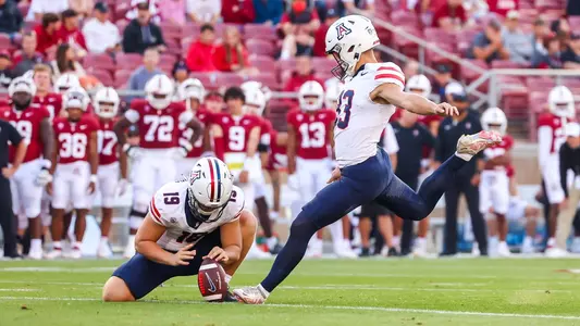 place kicker Tyler Loop (33), punter Kyle Ostendorp (19) - Stanford, CALIF. -- Football vs Stanford at Stanford Stadium.
Sept. 23, 2023.
Photo by Rebecca Sasnett / Arizona Athletics