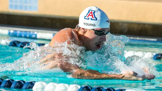 Daniel Young - TUCSON, ARIZ. -- Men and Women’s Swimming against Grand Canyon University at Hillenbrand Aquatic Center
Jan. 12, 2024.
Photo by Rebecca Sasnett / Arizona Athletics