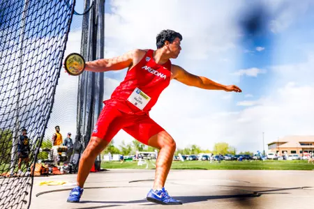 Sam Hala'ufia - BOULDER, COLO. -- Track & Field competes in the 2024 Pac-12 Championships at Potts Field.
May 12, 2024.
Photo by Michael Ciaglo / for Arizona Athletics