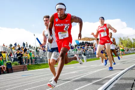 Christian Simmons, Logan Hasher - BOULDER, COLO. -- Track & Field competes in the 2024 Pac-12 Championships at Potts Field.
May 12, 2024.
Photo by Michael Ciaglo / for Arizona Athletics