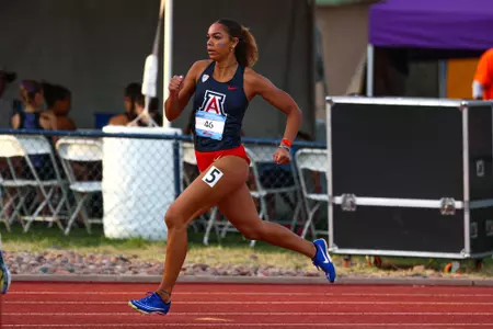 Cecelia Woods -TUCSON, ARIZ. -- Track and Field Willie Williams Classic, Day 1, at Roy P. Drachman Stadium.
March 22, 2024.
Photo by Marison Bilagody / Arizona Athletics