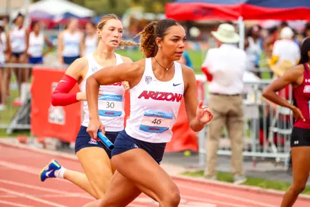 Presley Money, Cecelia Woods - TUCSON, ARIZ. -- Track and Field during the Willie Williams Classic day 2 at
March 23, 2024.
Photo by Rebecca Sasnett / Arizona Athletics