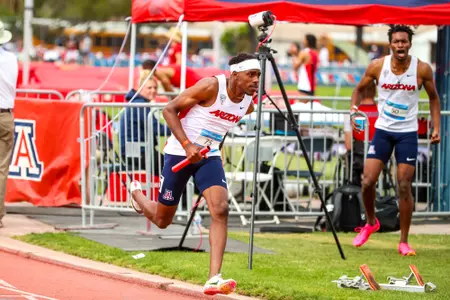 Christian Simmons, Isaac Davis - TUCSON, ARIZ. -- Track and Field during the Willie Williams Classic day 2 at
March 23, 2024.
Photo by Rebecca Sasnett / Arizona Athletics