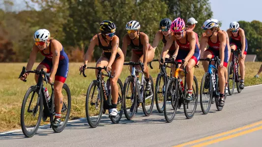 Margareta Vrablova, Laura Holánszky, Kelly Wetteland, Mia Wentzy — SPRINGFIELD, MO. -- Women’s Triathlon competes in the 2024 NCAA West National Qualifier at Fellows Lake.
Oct. 12, 2024.
Photo by Terry Griffin