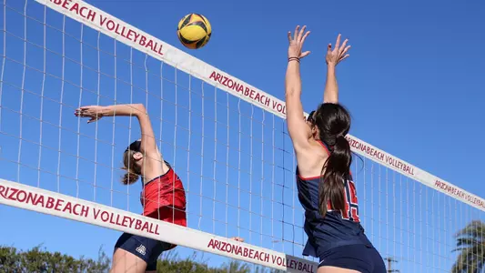 Abby Russell (1), Grace Cook (45) - TUCSON, ARIZ. -- Beach Volleyball Red-Blue