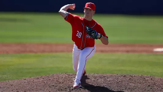Cameron Walty - TUCSON, ARIZ. -- Baseball vs #23 Northeastern, Game 3 at Hi-Corbett Field Feb. 18, 2024.
Photo by Catherine Regan / Arizona Athletics