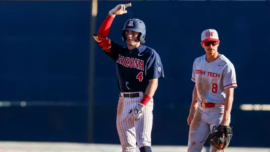 Brendan Summerhill (4) - TUCSON, ARIZ. -- Baseball vs Utah Tech at Hi Corbett Field
Feb. 20, 2024.
Photo by Rebecca Sasnett / Arizona Athletics