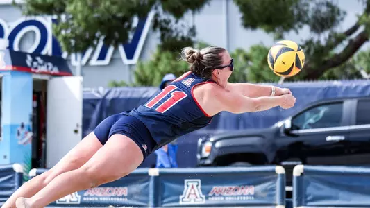 Kylee Fitzsimmons (11) - TUCSON, ARIZ. -- Beach Volleyball vs. San Francisco.
Feb. 23, 2024.
Photo by Ary Frank / Arizona Athletics