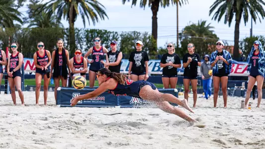 Hope Shannon (22) - TUCSON, ARIZ. -- Beach Volleyball vs. San Francisco.
Feb. 23, 2024.
Photo by Ary Frank / Arizona Athletics