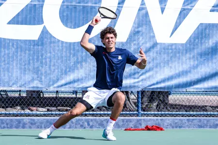 Iñaki Cabrera-Bello - TUCSON, ARIZ. -- Men’s Tennis vs. New Mexico State.
Feb. 25, 2024.
Photo by Ary Frank / Arizona Athletics