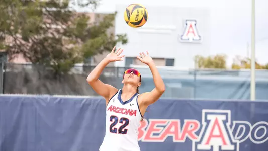 Hope Shannon (22) — TUCSON, ARIZ. —Beach Volleyball vs. Missouri State at Bear Down Beach.
March 23, 2024.
Photo by Reagan Helfer / Arizona Athletics