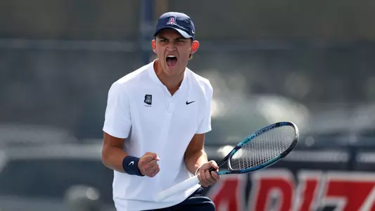 Eric Padgham - TUCSON, ARIZ. -- #7 Men’s Tennis vs #33 Stanford at Lanelle Robson Tennis Center March 30, 2024.
Photo by Catherine Regan / Arizona Athletics