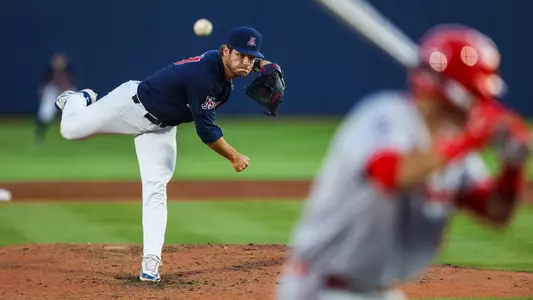 Dawson Netz - TUCSON, ARIZ. -- Baseball vs. New Mexico at Hi Corbett Field.
April 2, 2024.
Photo by Mike Christy / Arizona Athletics