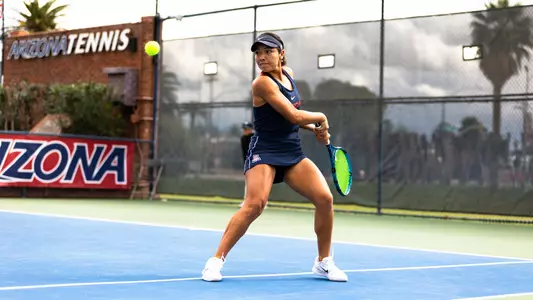 Midori Castillo-Meza - TUCSON, ARIZ. -- Women’s Tennis vs San Diego State at Lanelle Robson Tennis Center.
Feb. 2, 2024.
Photo by Kathryn Wristen / Arizona Athletics