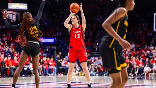 Helena Pueyo (13) - TUCSON, ARIZ. -- Women’s Basketball vs ASU at McKale Center
Feb. 4, 2024.
Photo by Rebecca Sasnett / Arizona Athletics