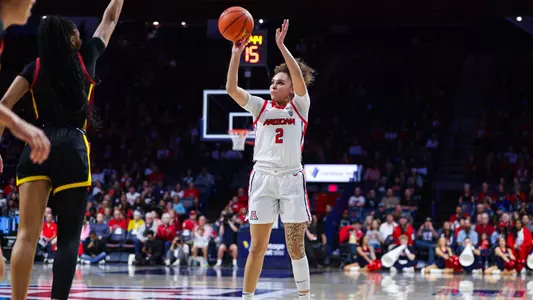 Jada Williams (2) -TUCSON, ARIZ. -- Women’s Basketball vs. USC at McKale Center.
Feb. 29, 2024.
Photo by Marison Bilagody / Arizona Athletics