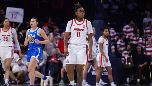 Brooklyn Rhodes (11) -TUCSON, ARIZ. -- Women’s Basketball vs. UCLA at McKale Center.
March 2, 2024.
Photo by Marison Bilagody / Arizona Athletics