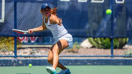 Kayla Wilkins - TUCSON, ARIZ. —Women’s Tennis vs Washington State at LaNelle Robson Tennis Center
April 6, 2024.
Photo by Rebecca Sasnett / Arizona Athletics