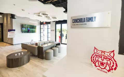 - TUCSON, ARIZ. -- Grand opening of the William M. "Bill" Clements Golf Center.
April 18, 2024.
Photo by Mike Christy / Arizona Athletics