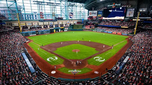 HOUSTON, TX - MARCH, 28: New York Yankees against Houston Astros at Minute Maid Park on March 28, 2024 in Houston, TX. (Photo by Rankin White/Houston Astros)
