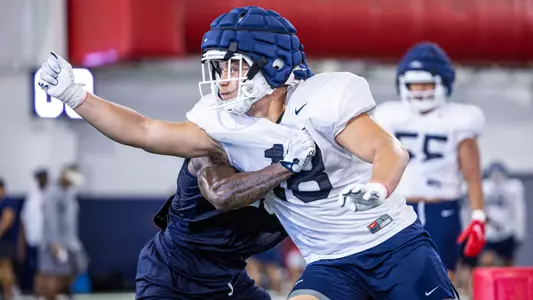linebacker Kamuela Ka'aihue (18) — TUCSON, ARIZ. -- Football Fall Camp, Day 7.
Aug. 8, 2024.
Photo by Mike Christy / Arizona Athletics