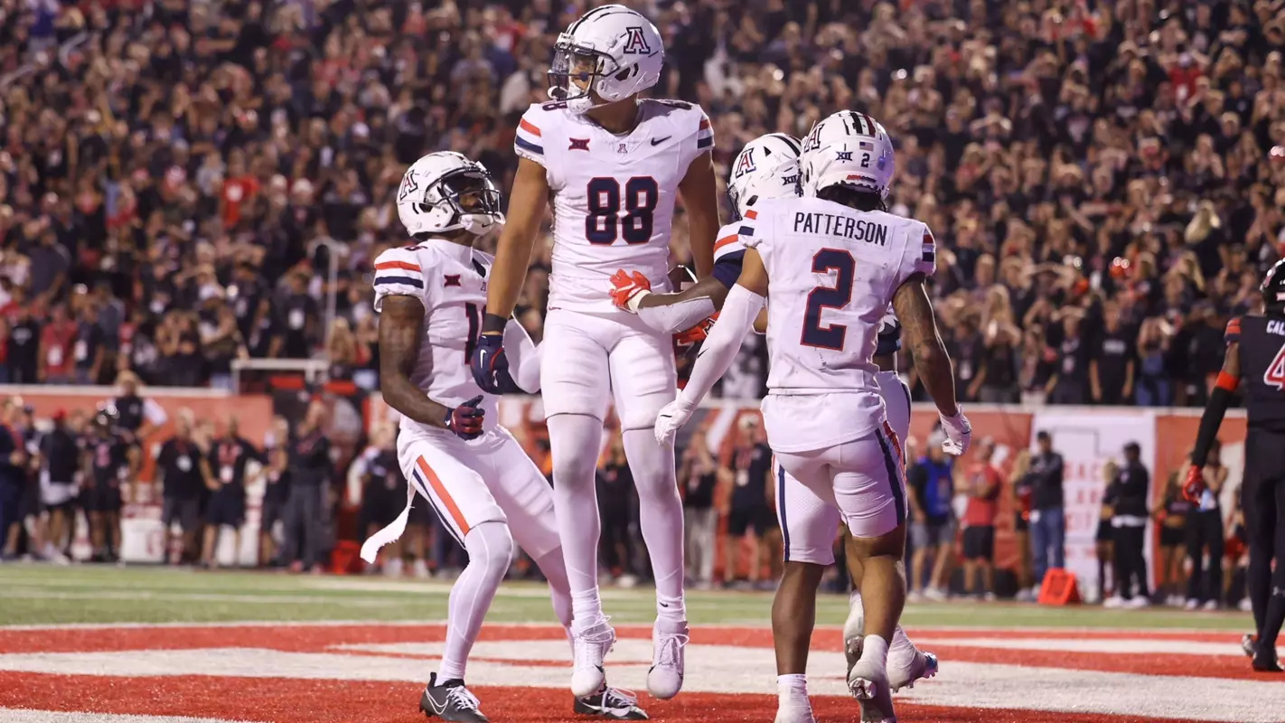 Keyan Burnett celebrates his first career touchdown