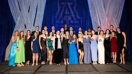 — TUCSON, ARIZ. -- The 2025 University of Arizona Sports Hall of Fame induction ceremony at Westin La Paloma Resort.
Nov. 21, 2025.
Photo by Mike Christy / Arizona Athletics
