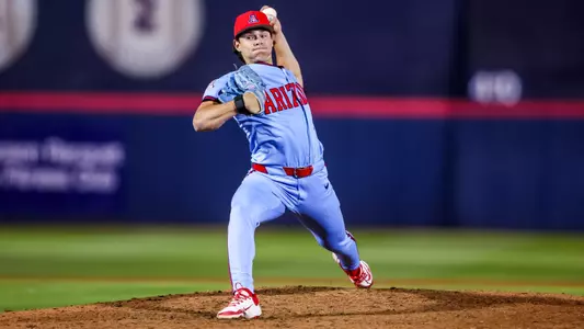 Mason Russell (8) - TUCSON, ARIZ. -- Baseball vs Kansas at Hi Corbett Field
March 18, 2025.
Photo by Rebecca Sasnett / Arizona Athletics