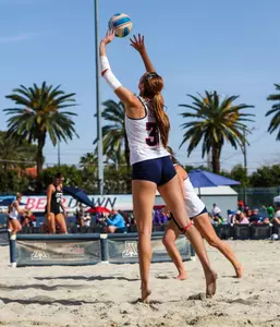 Beach Volleyball Action Shot