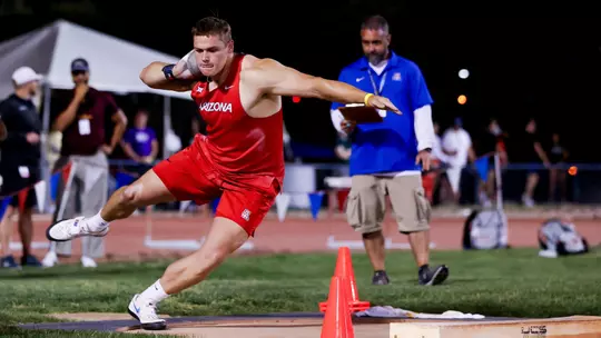 Zach Landa - TUCSON, ARIZ. -- Track and Field’s Desert Heat Classic at Roy P. Drachman Stadium May 3, 2025.
Photo by Catherine Regan / Arizona Athletics
