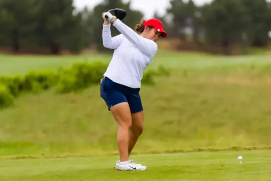 Nena Wongthanavimok — LUBBOCK, TEXAS -- Women’s golf competes in the 2025 NCAA Lubbock Regional at The Rawls Golf Course.
May 6, 2025.
Photo by Morgan Pickett / for Arizona Athletics