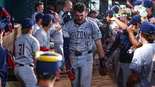 Brendan Summerhill - ARLINGTON, TEXAS -- Baseball vs. West Virginia University in the semifinals of the Big 12 Tournament at Globe Life Field.
May 23, 2025.
Photo by Marison Bilagody / Arizona Athletics