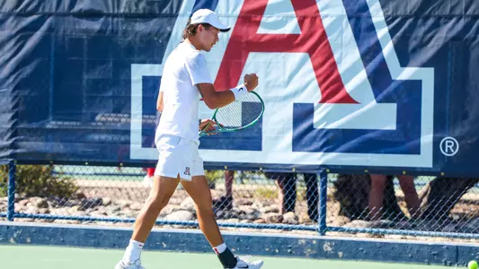 Jay Friend — TUCSON, ARIZ. -- Men’s tennis vs. Harvard in the Second Round of the 2025 NCAA Tournament at Lanelle Robson Tennis Center.
May 3, 2025.
Photo by Mike Christy / Arizona Athletics