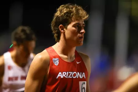 Cade Russo - TUCSON, ARIZ. -- Track and Field’s Desert Heat Classic at Roy P. Drachman Stadium
April 27, 2024.
Photo by Catherine Regan / Arizona Athletics