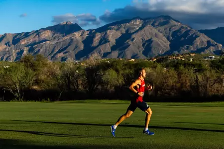 Cade Russo - TUCSON, ARIZ. -- Cross Country Dave Murray Invitational at Tucson Country Club
Sept. 27, 2025.
Photo by Rebecca Sasnett / Arizona Athletics