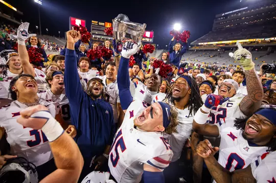 TEMPE, ARIZ. -- Football vs. Arizona State at Mountain America Stadium.
Nov. 28, 2025.
Photo by Mike Christy / Arizona Athletics