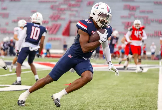 running back Antwan Roberts (44) — TUCSON, ARIZ. -- 2026 Football Spring Showcase at Casino Del Sol Stadium.
April 25, 2026.
Photo by Mike Christy / Arizona Athletics