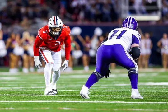 defensive lineman Tre Smith (3) - TUCSON, ARIZ. -- Football vs Weber State at Arizona Stadium
Sept. 6, 2025.
Photo by Rebecca Sasnett / Arizona Athletics