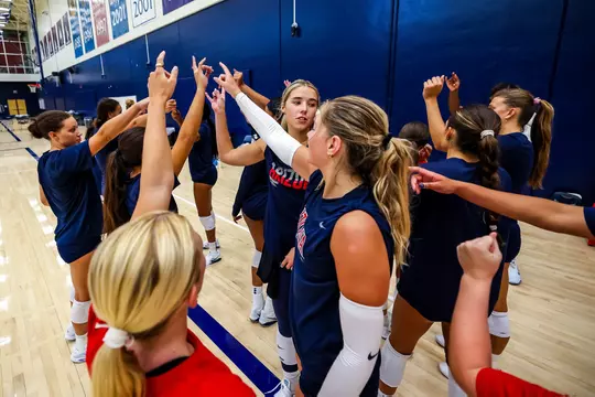 TUCSON, ARIZ. -- Volleyball practice at Richard Jefferson Gymnasium
July 30, 2026.
Photo by Rebecca Sasnett / Arizona Athletics