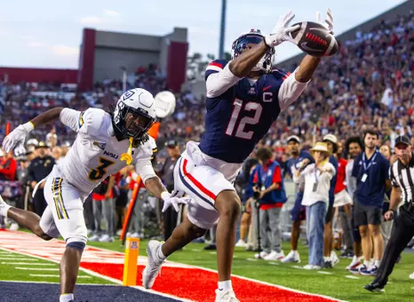 wide receiver Tre Spivey III (12) — TUCSON, ARIZ. -- Football vs. Northern Arizona University at Casino Del Sol Stadium.
Sept. 5, 2026.
Photo by Mike Christy / Arizona Athletics
