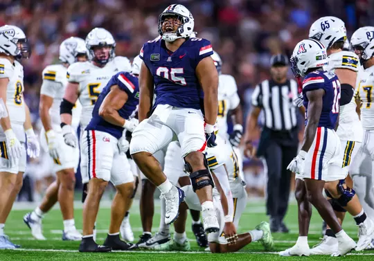 defensive lineman Leroy Palu (95) — TUCSON, ARIZ. -- Football vs. Northern Arizona University at Casino Del Sol Stadium.
Sept. 5, 2026.
Photo by Mike Christy / Arizona Athletics