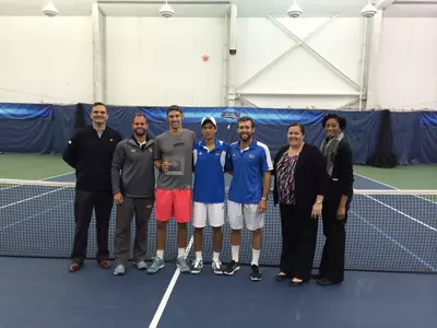 Julian Lenz and assistant coach Dominik Mueller