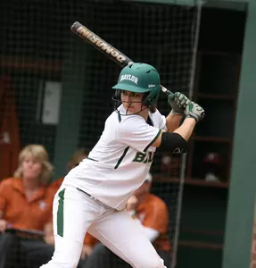 Holly Holl drove in six runs with a pair of three-run homers in Friday's 12-6 win at ISU