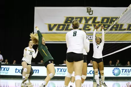 Jana Brusek had a career-night, leading the Bears with four service aces.