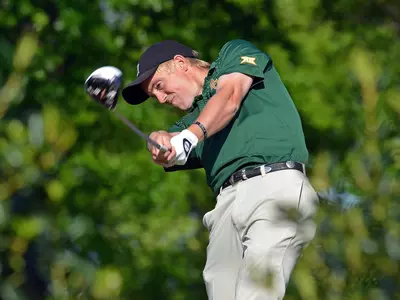 Frederik Andersen is tied for second place individually, one stroke back of the lead.